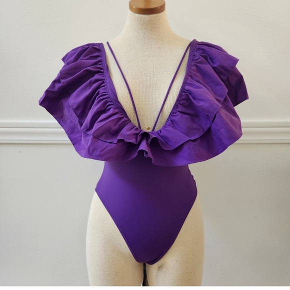 Zara Other - ZARA PURPLE Ruffle One Piece